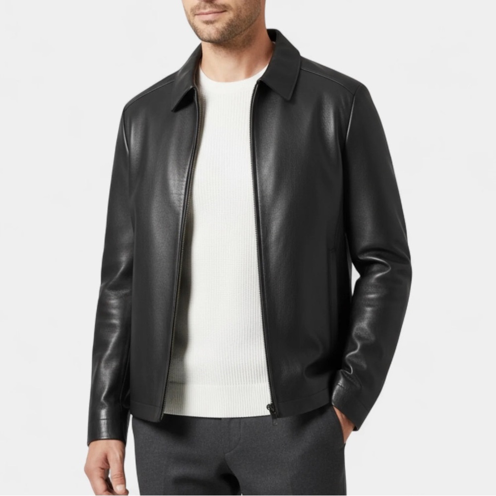 GENUINE LEATHER JACKET – CLASSIC MINIMALIST DESIGN